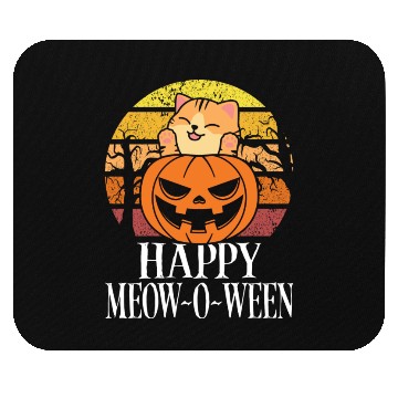 Discover Happy Meow O Ween Funny Cat Lover Mouse Pads