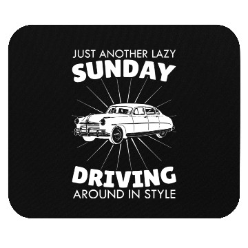 Discover Lazy Sunday Car Driving Mouse Pads