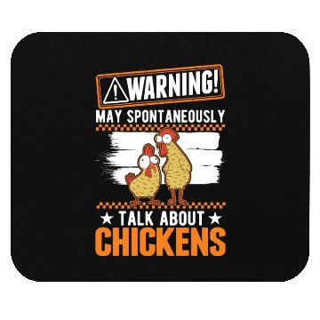 Discover Warning Chickens Farmer Chicken Mouse Pads