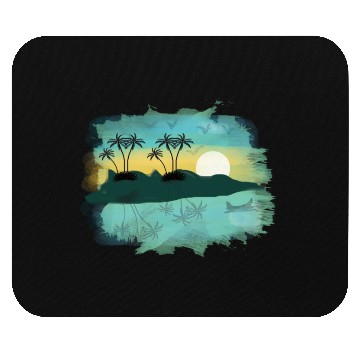 Discover Beach Sunset Watercolor Design Sublimation Art 2 Mouse Pads
