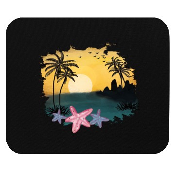 Discover Beach Sunset Watercolor Design Sublimation Art 5 Mouse Pads