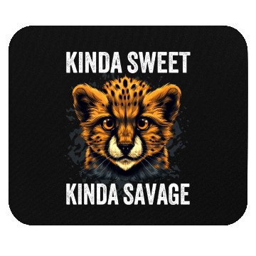 Discover Kinda Sweet Kinda Savage Cute Cheetah Mouse Pads
