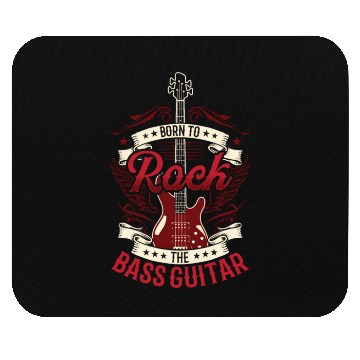 Discover Born To Rock The Bass Guitar Music Musician Band Mouse Pads