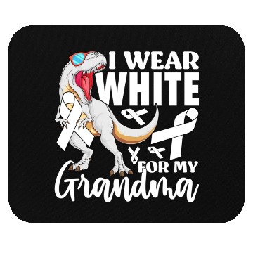 Discover I Wear White For My Grandma Lung Cancer Awareness Mouse Pads