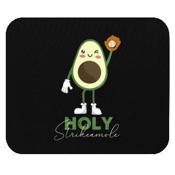 Discover Holy Strikeamole Baseball Softball Avocado Mouse Pads