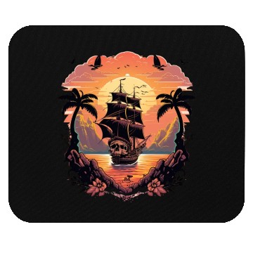 Discover Skull Island Sunset Expedition Mouse Pads