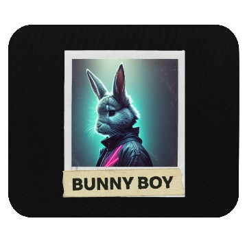 Discover Bunny Boy Card Design Mouse Pads