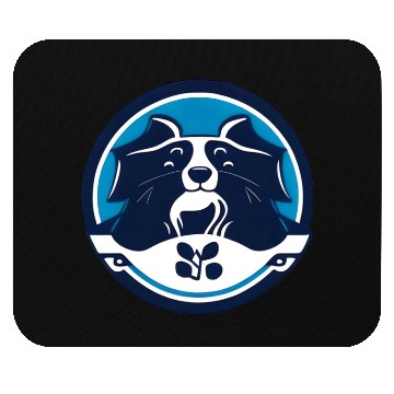 Discover Border Collie Round Portrait Mouse Pads
