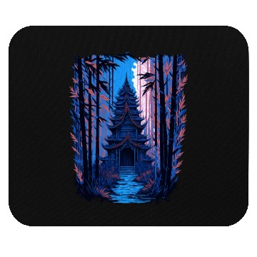 Discover Japanese Temple in a Bamboo Forest Mouse Pads