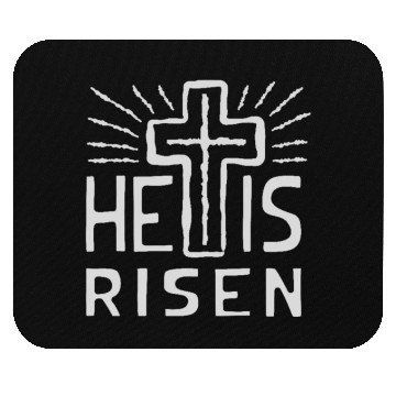 Discover Christian Cross Easter He is Risen Mouse Pads
