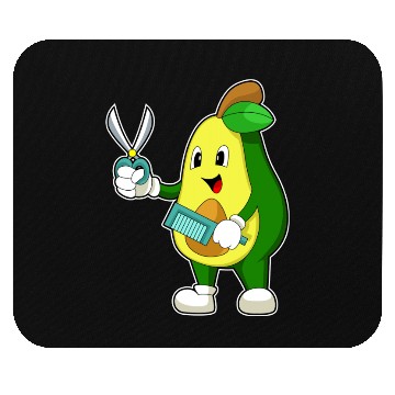 Discover Avocado Hairdresser Scissors Comb Mouse Pads