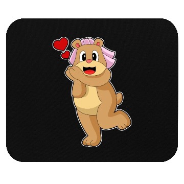 Discover Bear Bride Veil Wedding Mouse Pads