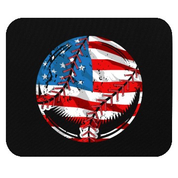 Discover Baseball Lover Baseball Player Baseball Coach USA Mouse Pads