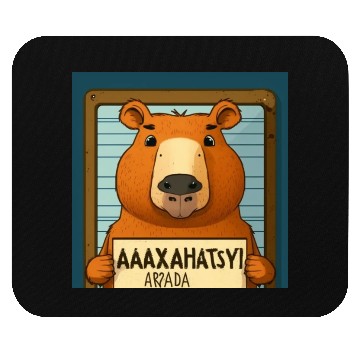 Discover Capybara Mugshot Outlaw: Wanted for 93 Felonies Na Mouse Pads