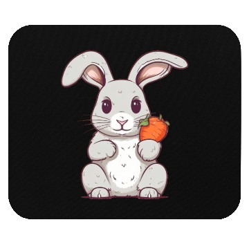 Discover Cute Little Bunny Glasses Rabbit Kids Easter Day Mouse Pads