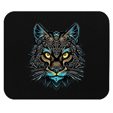 Discover Cat Abstract Ornament Mandala | Cat Design Mouse Pads