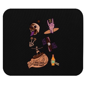 Discover Brown Purple Skeleton Mouse Pads
