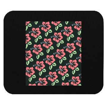 Discover hibiscus flowers pattern | vintage design Mouse Pads