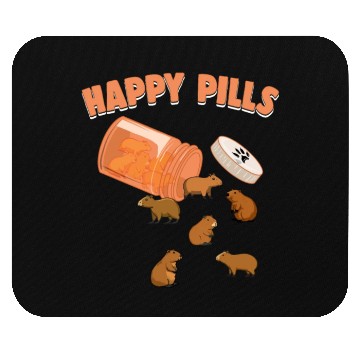 Discover Happy Pills Capybara Funny Capibara Lover Humor Mouse Pads
