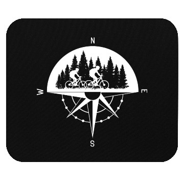 Discover MTB Compass Mountain Bike Couple In Love Mouse Pads