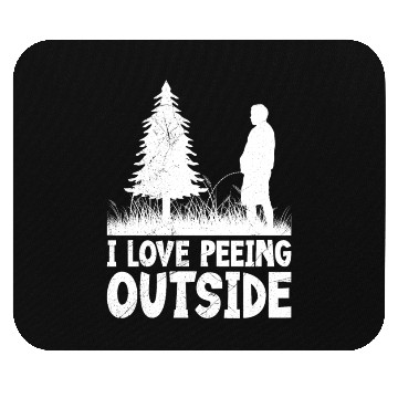 Discover I love peeing outside funny Hiking lover Climber Mouse Pads