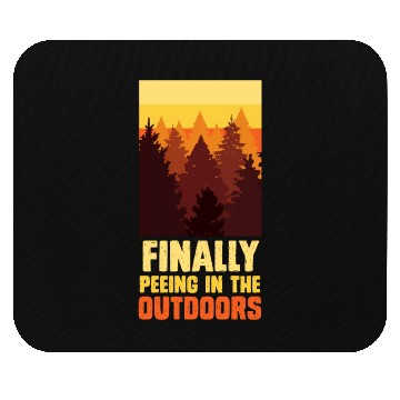 Discover Mountaineer funny Peeing outside Nature boy Mouse Pads