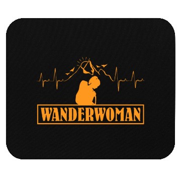 Discover Wanderwoman Mountaineer Wanderlust Hiker Mouse Pads