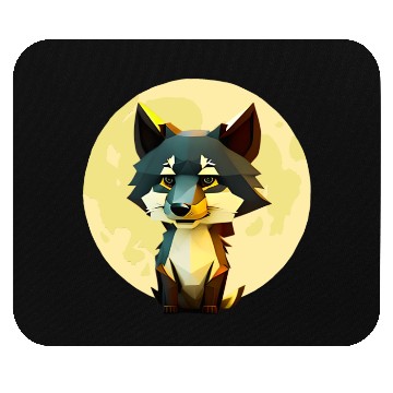 Discover Wolf howling at the moon graphic Mouse Pads