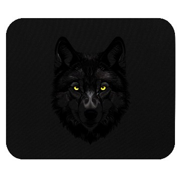Discover Golden Eyes Wolf Graphic Mouse Pads
