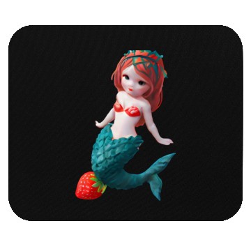 Discover Strawberry mermaid Mouse Pads