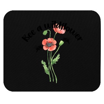 Discover Bee a wildflower, poppies Mouse Pads