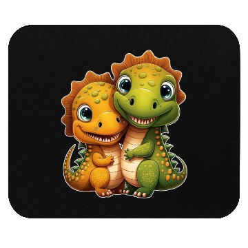 Discover Cute dino dinosaur siblings brothers kids love Mouse Pads