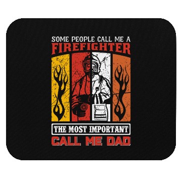 Discover Firefighter Dad Mouse Pads