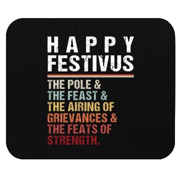 Discover Happy Festivus Christmas Holiday Retro Vintage Mouse Pads