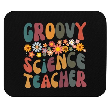 Discover Groovy Science Teacher Retro Colorful Design Mouse Pads