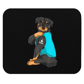 Discover Rottweiler I Love Dad Tattoo Apparel Mouse Pads