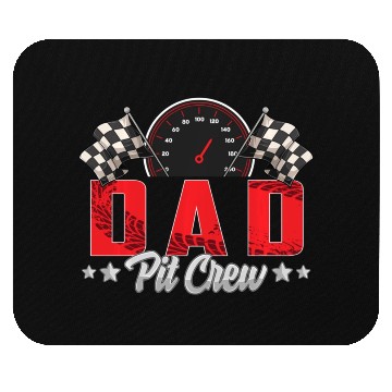 Discover Race Car Birthday Party Racing Family Dad Pit Crew Mouse Pads