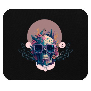 Discover Dead Skull with Gothic floral rose flower gift Mouse Pads