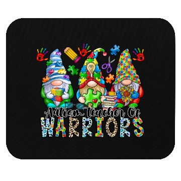 Discover Autism Teacher Of Warriors Mouse Pads