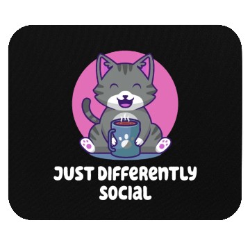 Discover Just Differently Social Nerd Introvert Weird Antis Mouse Pads