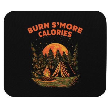 Discover Burn Smore Calories Camping Workout Camper Gym Hik Mouse Pads