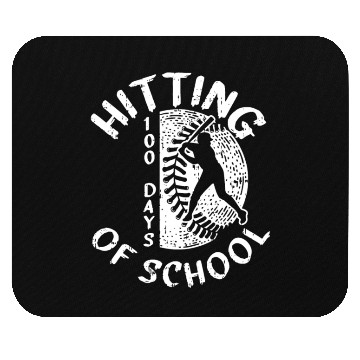 Discover 100 Days Of School Baseball Player Teacher Student Mouse Pads