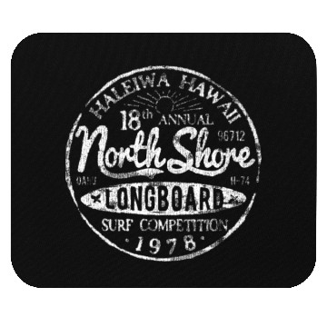 Discover Long Board North Shore Surf Vintage Hawaii Beach Mouse Pads