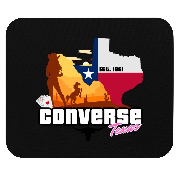 Discover Converse Texas EST 1961 Comic Mouse Pads Design