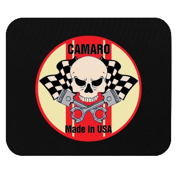 Discover Camaro Made in USA skull & pistons Mouse Pads