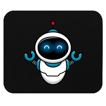 Discover Cute Robot Cartoon Vector Icon Illustration Mouse Pads