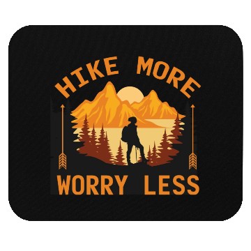 Discover Hike More Worry Less Hiking Camping Mountains Wild Mouse Pads