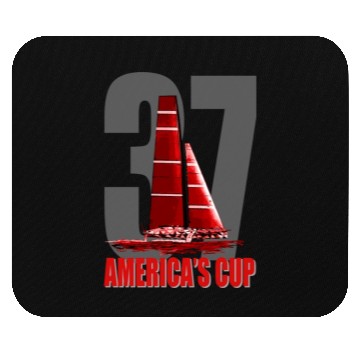 Discover America's Cup 37 Red Mouse Pads