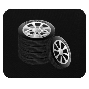 Discover I am Tyred (Tired) - Punny Meme Design (Variant 2) Mouse Pads