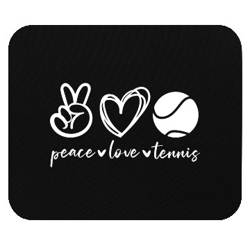 Discover Peace Love Tennis Mouse Pads